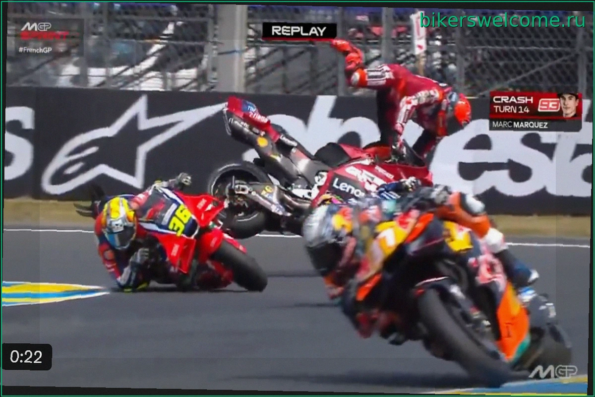 MotoGP Ле-Ман: Марк Маркес и мощный хайсайд на Ducati